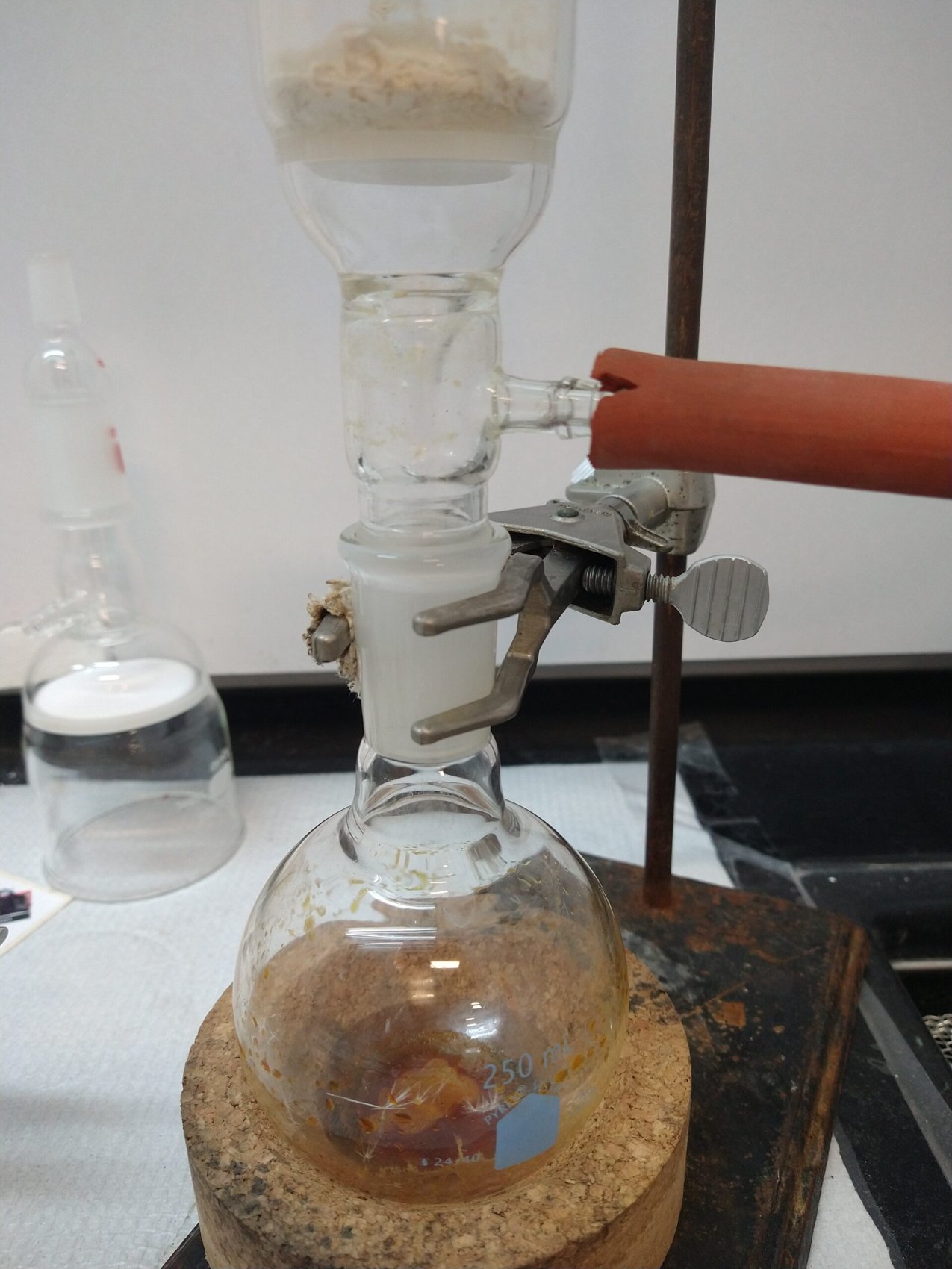Laboratory synthesis and purification photograph