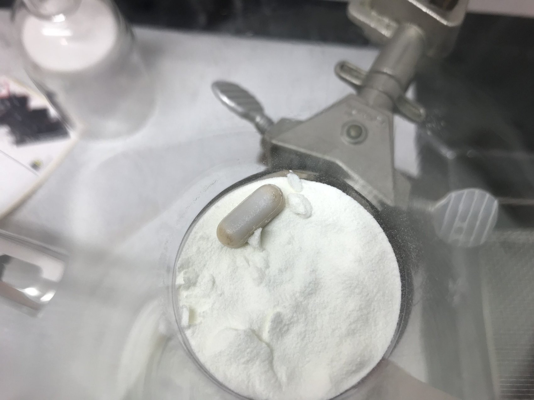 Laboratory synthesis and purification photograph